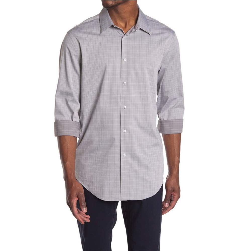 Calvin Klein Slim Fit Dress Shirt Stretch in Grey Size 16.5 (34/35) NWT - Picture 11 of 11